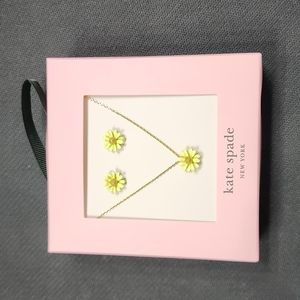 Sunflower earring necklace set